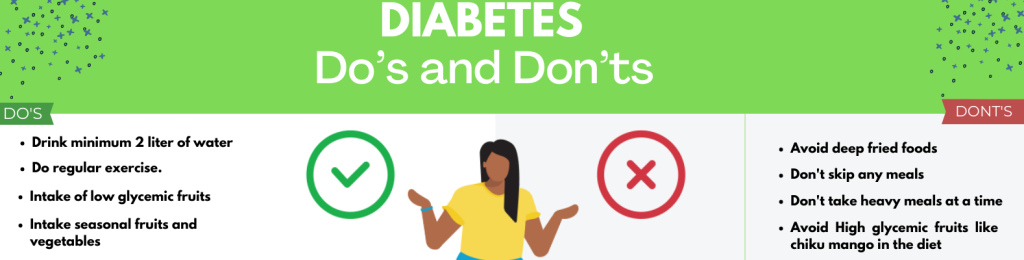 Do’s and Don’ts for diabetic patients.